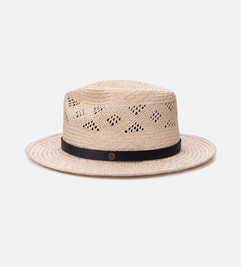 side view of cool straw hat