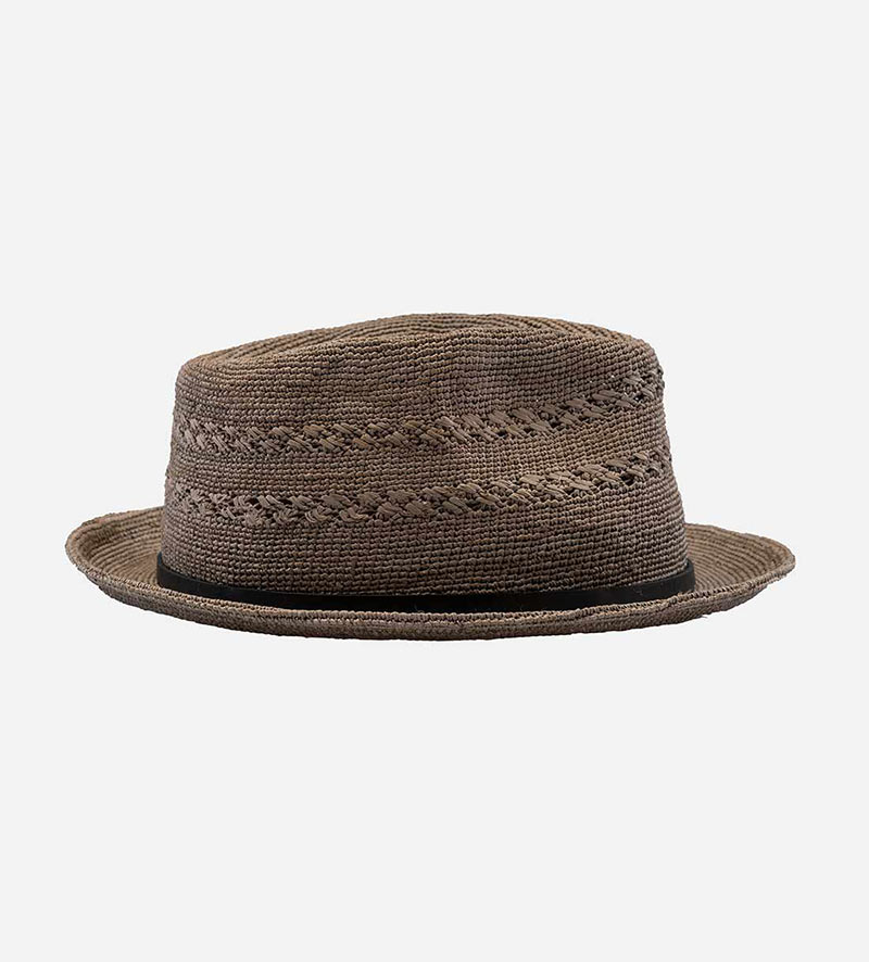 side view of surf straw hat