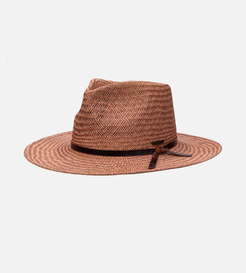 back view of mens summer straw hat