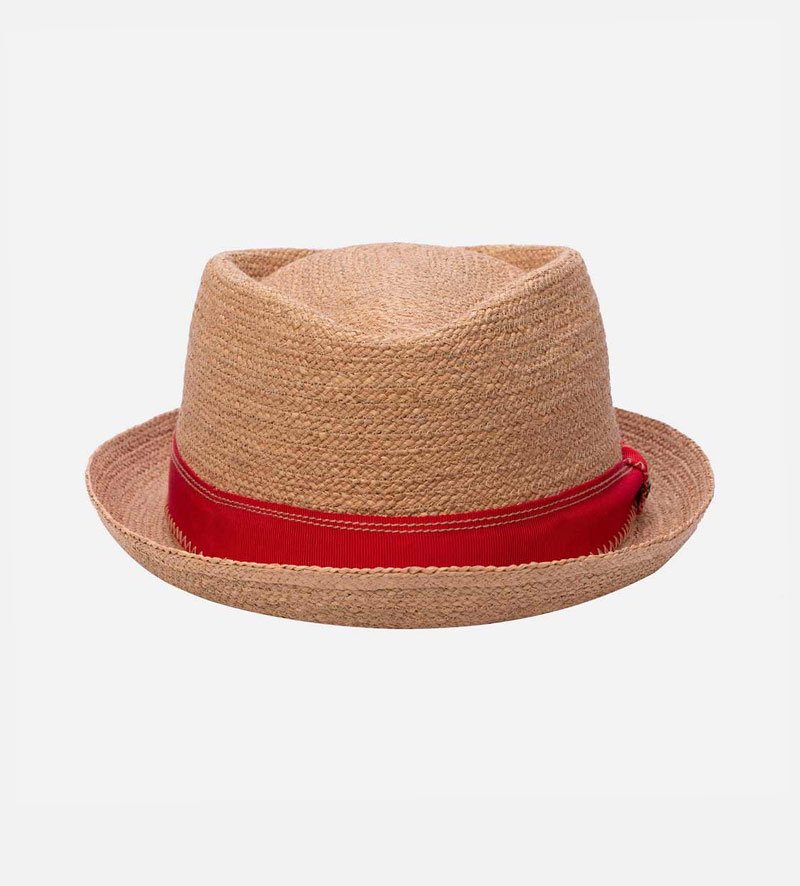 front view of small straw hat