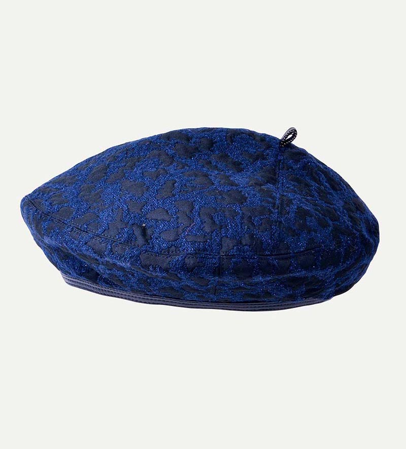 side view of womens beret