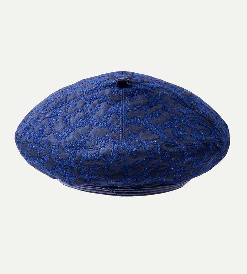 back view of womens beret