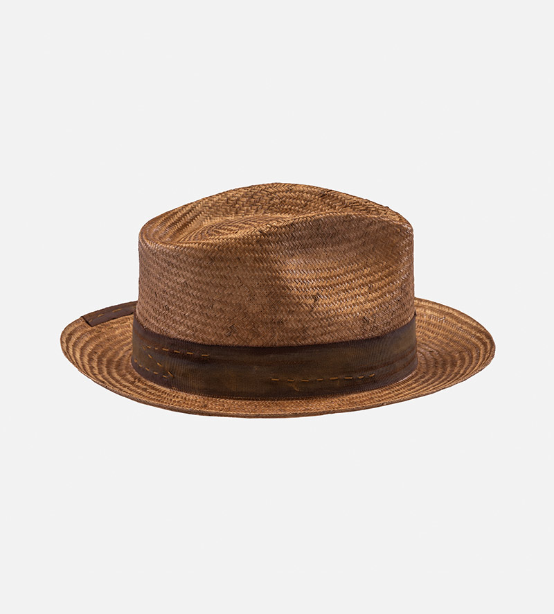 side view of straw hat