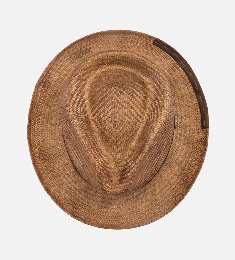 top view of straw hat