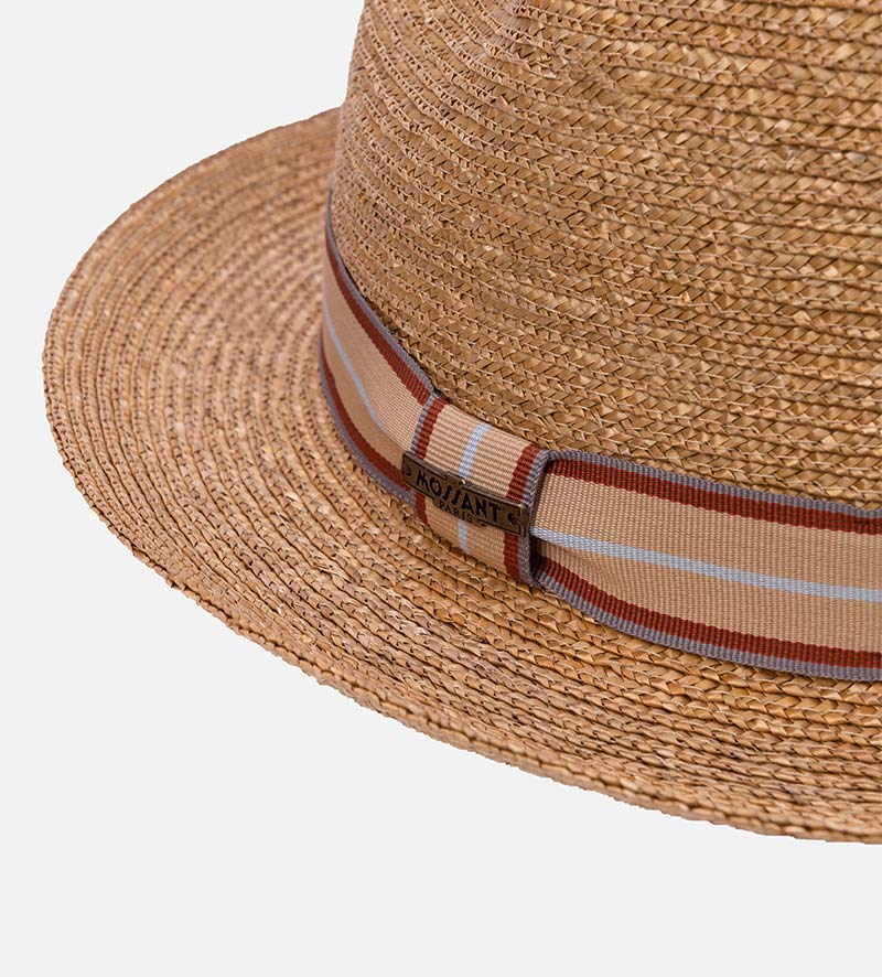 hatband of straw fedora hat