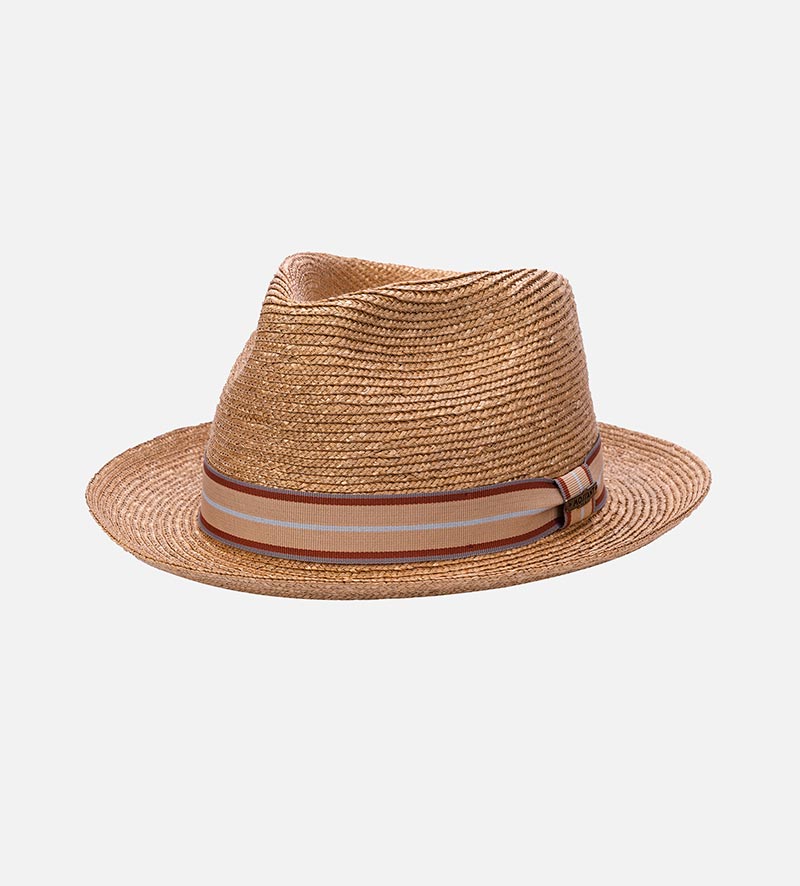 JACOB Wheat Straw Fedora Medium Brim Burlywood