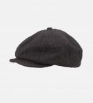 DIVO LINEN-COTTON NEWSBOY CAP BLACK