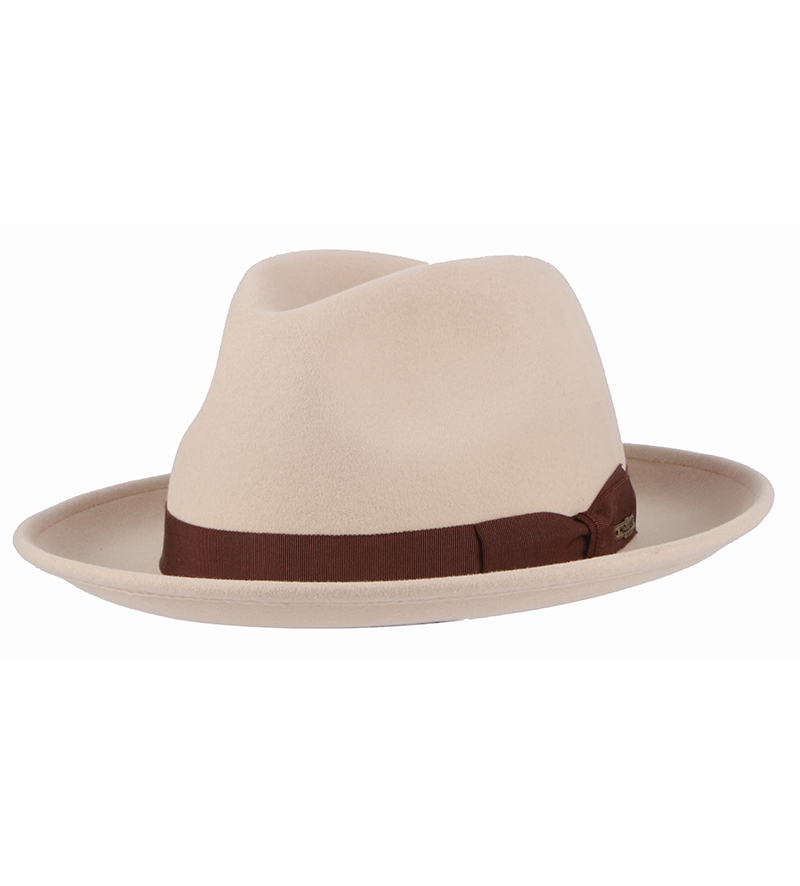 Wisley Fedora Felt Hat Bone White