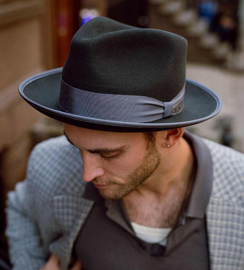 James Fedora Felt Hat Charcoal