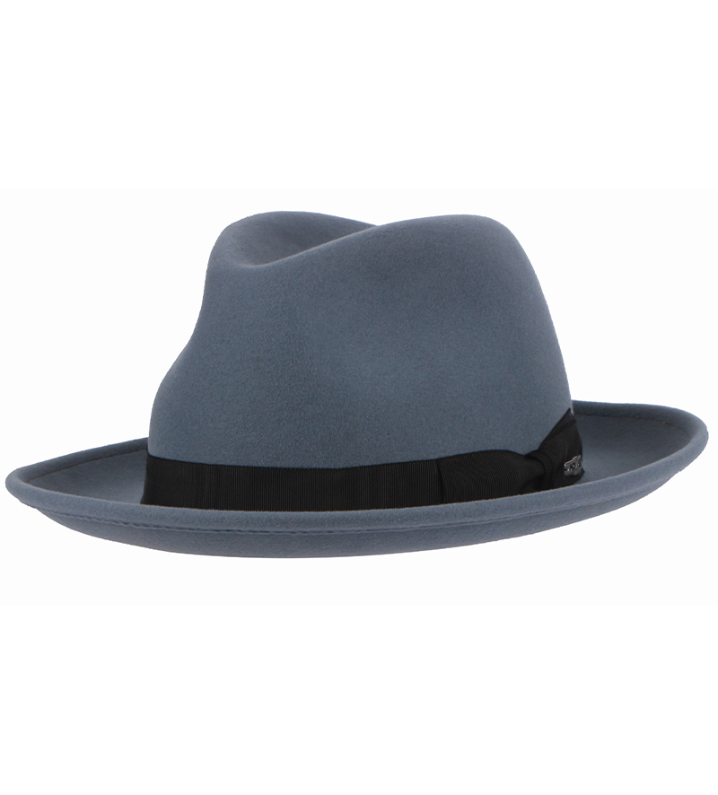 Wisley Fedora Felt Hat Goblin Blue