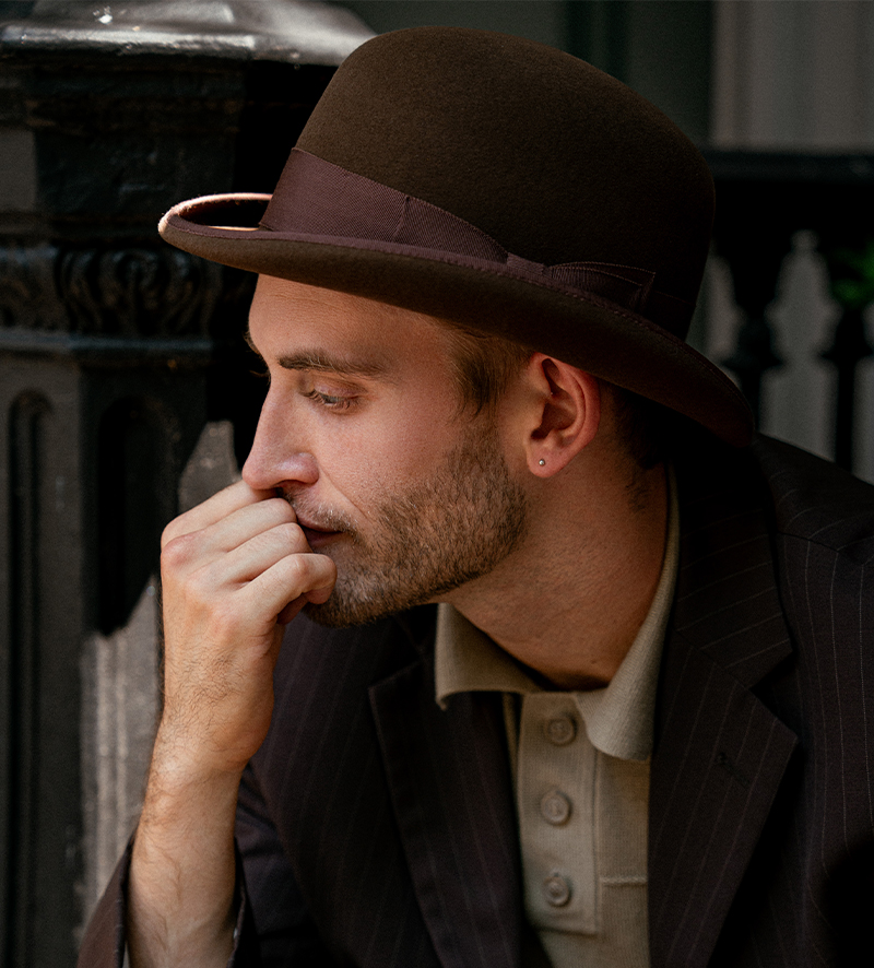 Charlie Bowler Felt Hat Brown