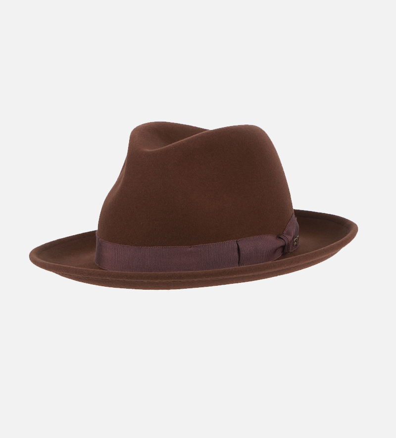 Wisley Fedora Felt Hat Brown