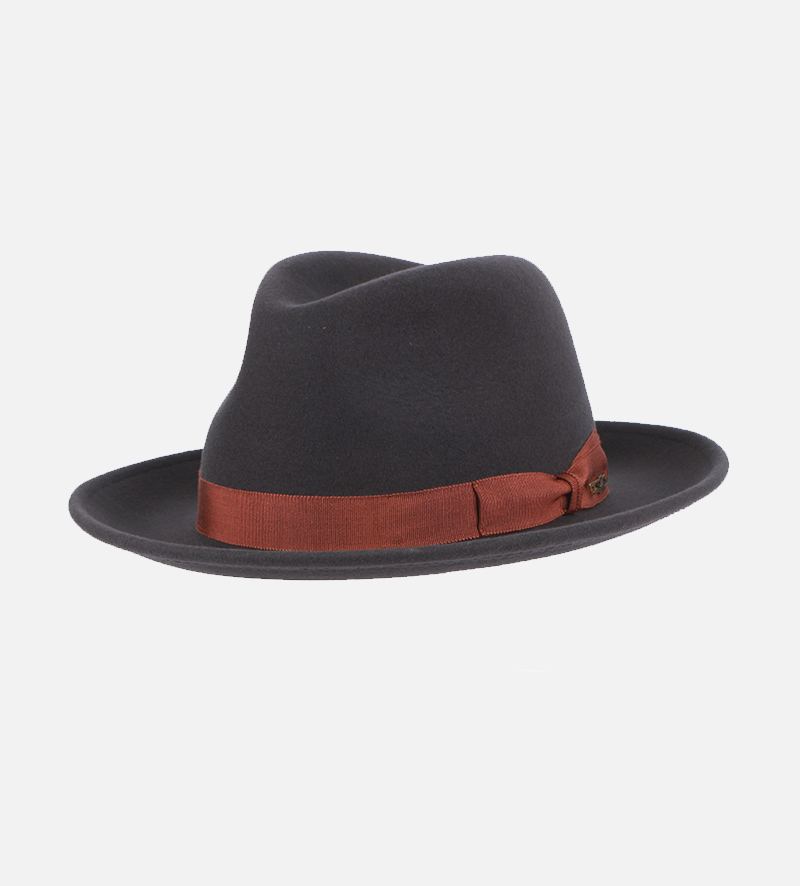 Wisley Fedora Felt Hat Charcoal