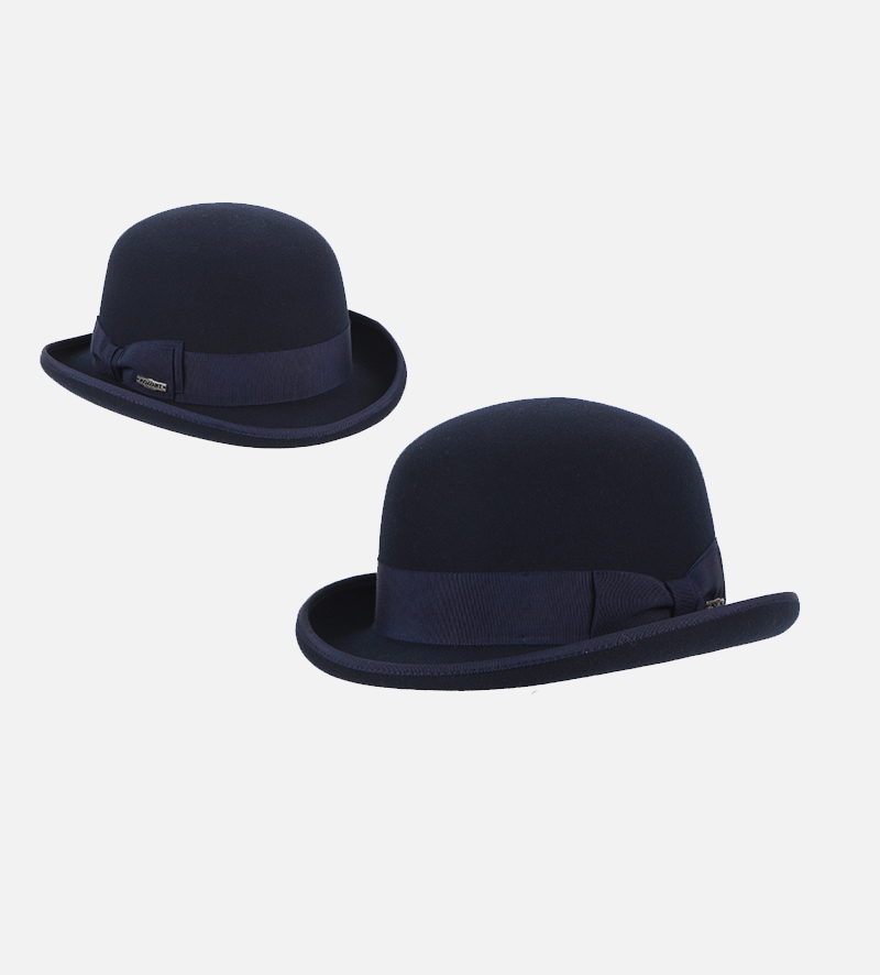 Charlie Bowler Felt Hat Navy