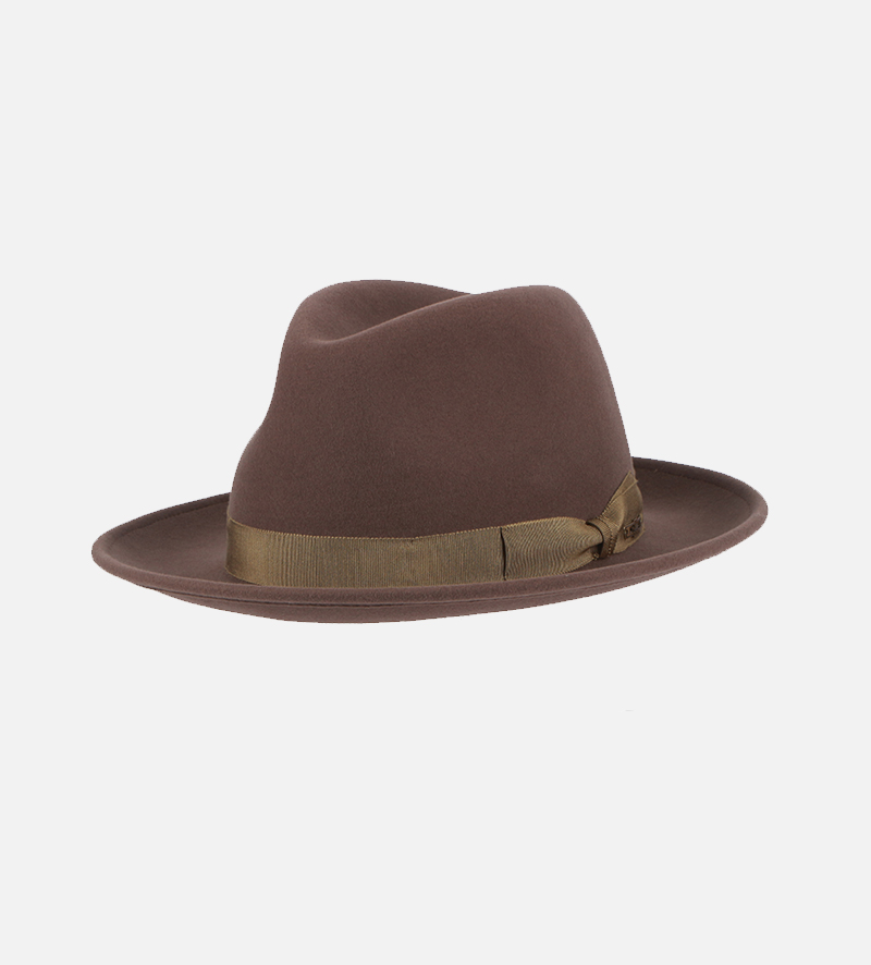 Wisley Fedora Felt Hat Khaki