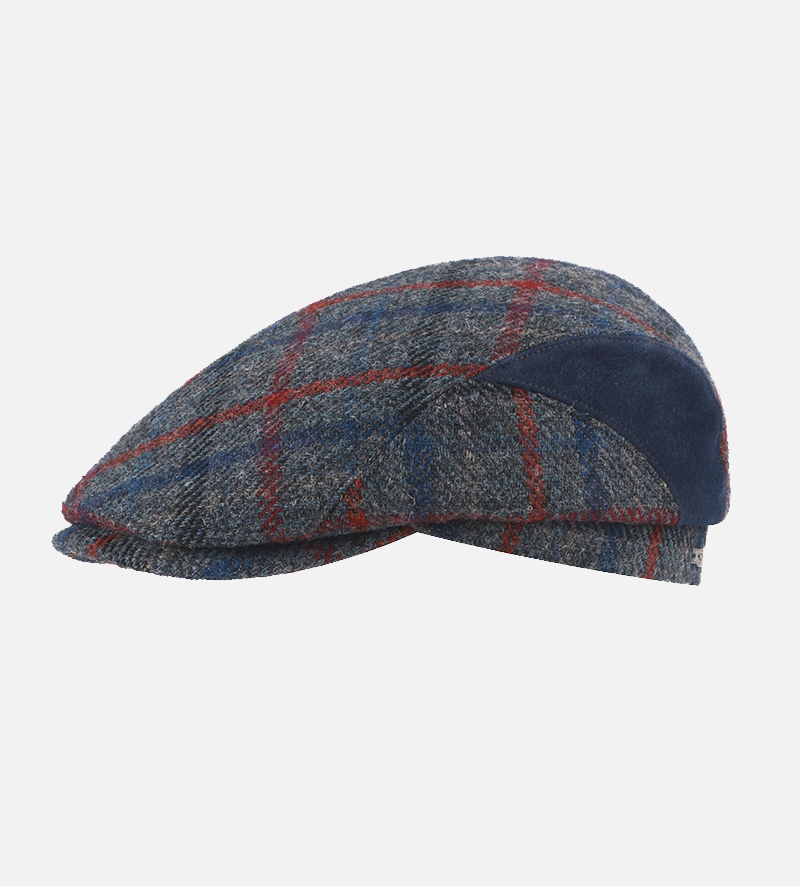 multicolor tweed flat cap