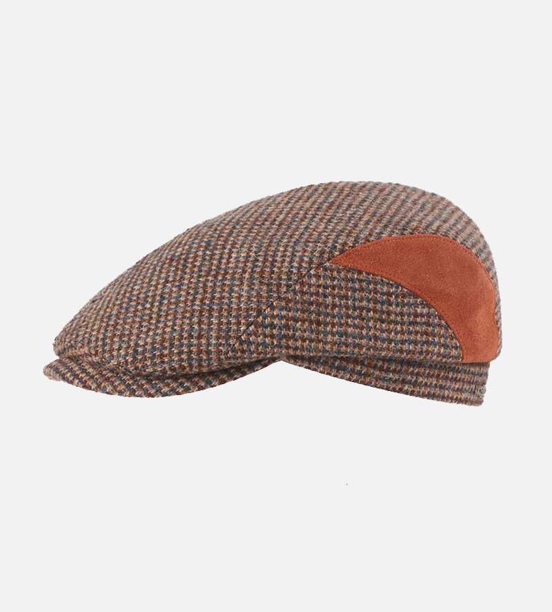 Men Lewis Harris Brown Tweed Flat Cap