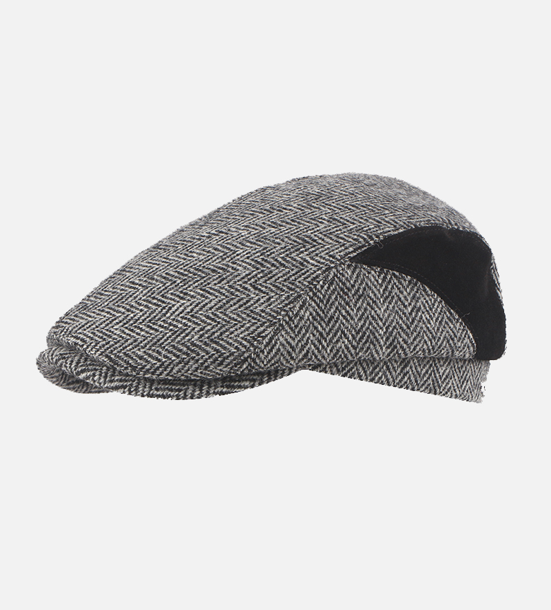 Lewis Harris Grey Tweed Flat Cap